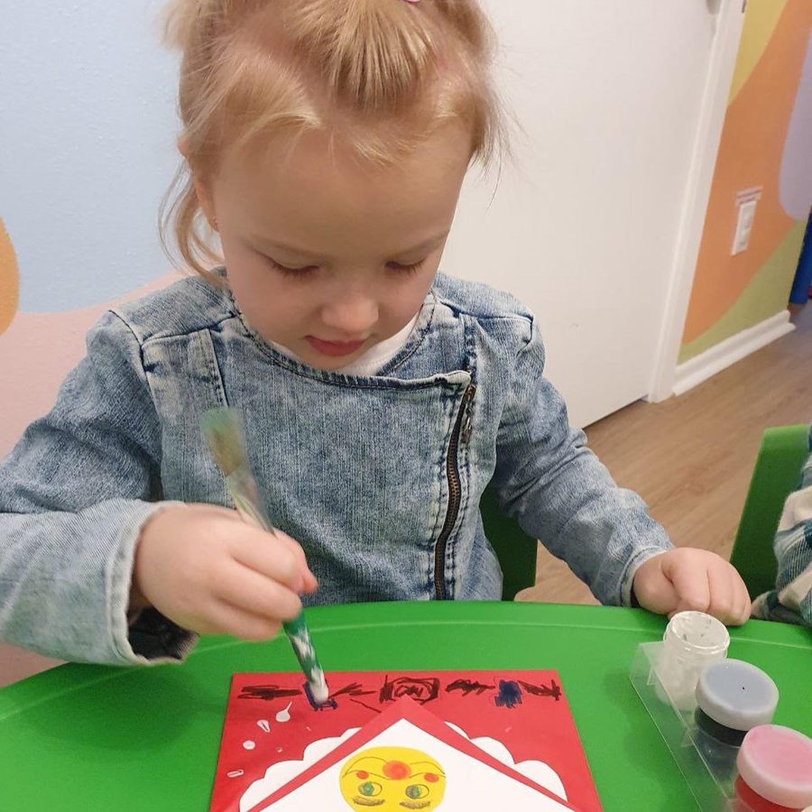 Girl painting