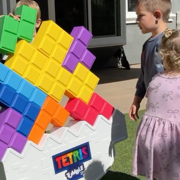 Giant Tetris game outdoors
