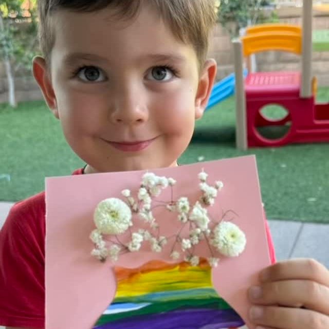Boy with his painting